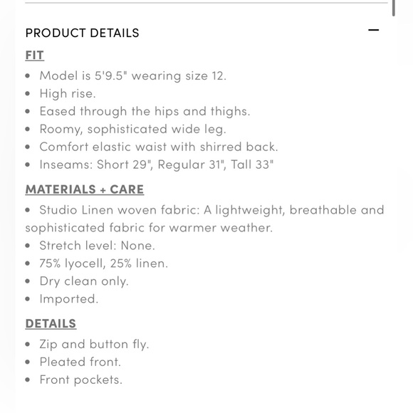 Wide Leg Studio Linen High-Rise Pan - Picture 4 of 4